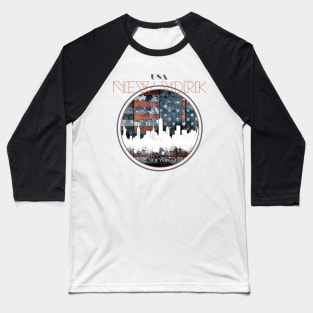 new york skyline Baseball T-Shirt